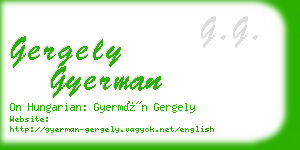 gergely gyerman business card